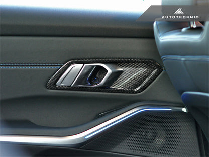 AutoTecknic Dry Carbon Interior Door Handle Trim Set - G80 M3 - Graveyard Performance