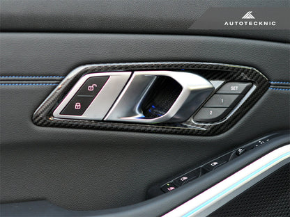 AutoTecknic Dry Carbon Interior Door Handle Trim Set - G80 M3 - Graveyard Performance