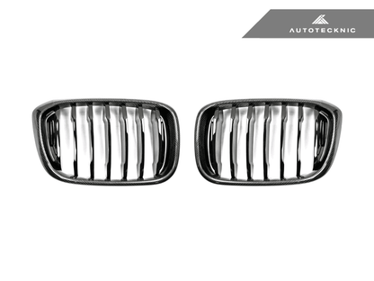 AutoTecknic Replacement Carbon Fiber Front Grille Set - G01 X3 | G02 X4 Pre-LCI - Graveyard Performance