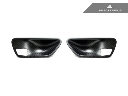 AutoTecknic Dry Carbon Interior Door Handle Trim Set - BMW F-Chassis - Graveyard Performance