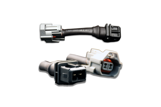 Set of 4 Denso (female) to Jetronic/EV1 Adapter (male) injector plug adaptors (padpdtoj4) - Graveyard Performance