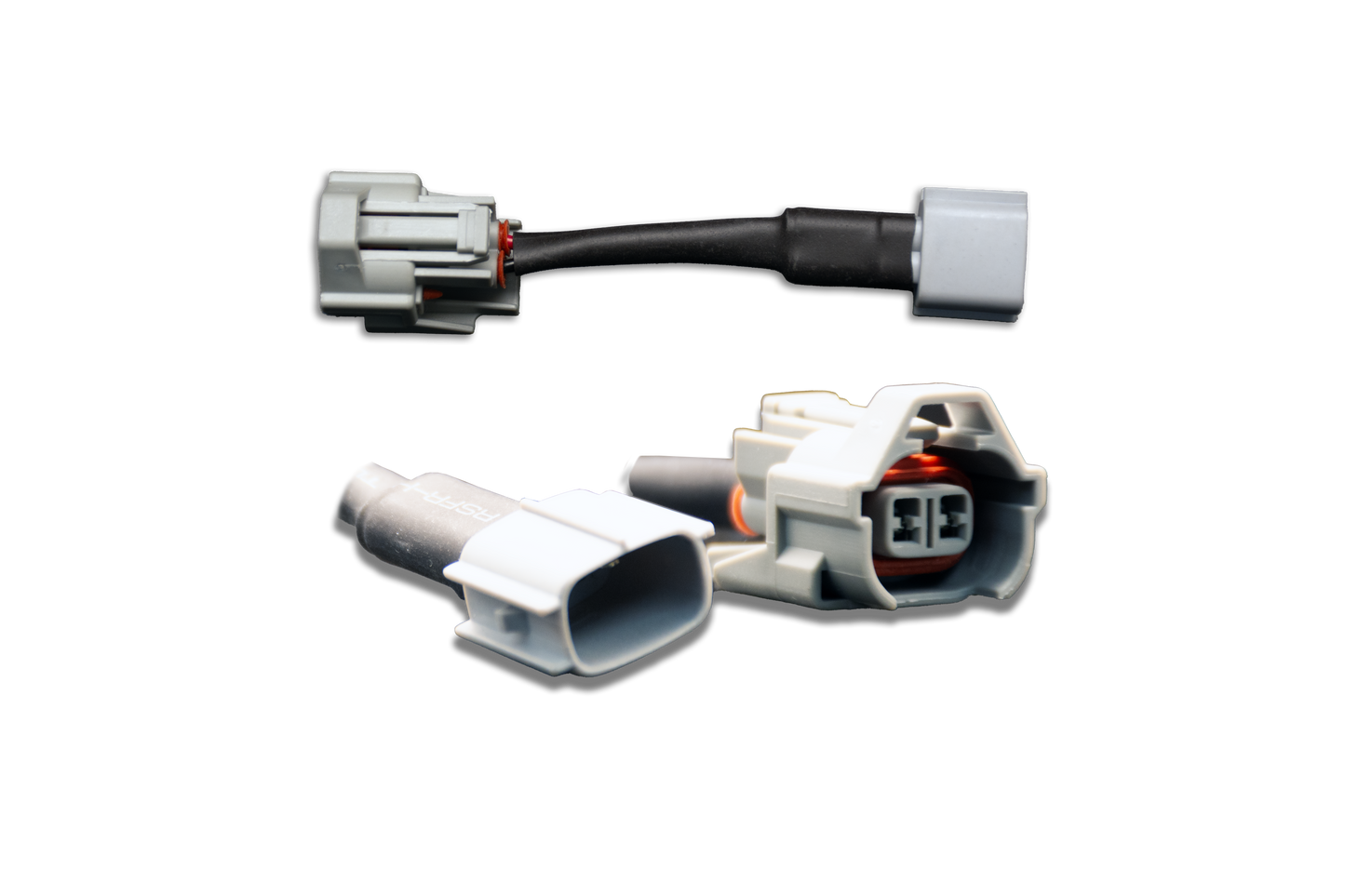 Set of 6 Denso (female) to Toyota (male) injector plug adaptors (padpdtot6) - Graveyard Performance