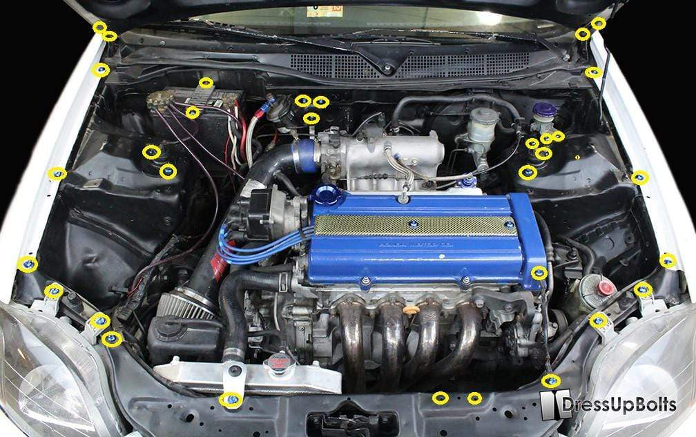Honda Civic EK/EJ (1996-2000) Titanium Ti Engine Bay Kit - Graveyard Performance