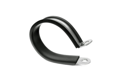 HPS 1-9/16" (40mm) ID Stainless Steel Cushion Loop Clamp (10pcs Pack) for Tube, Wire and Hose, Black Rubber EPDM
