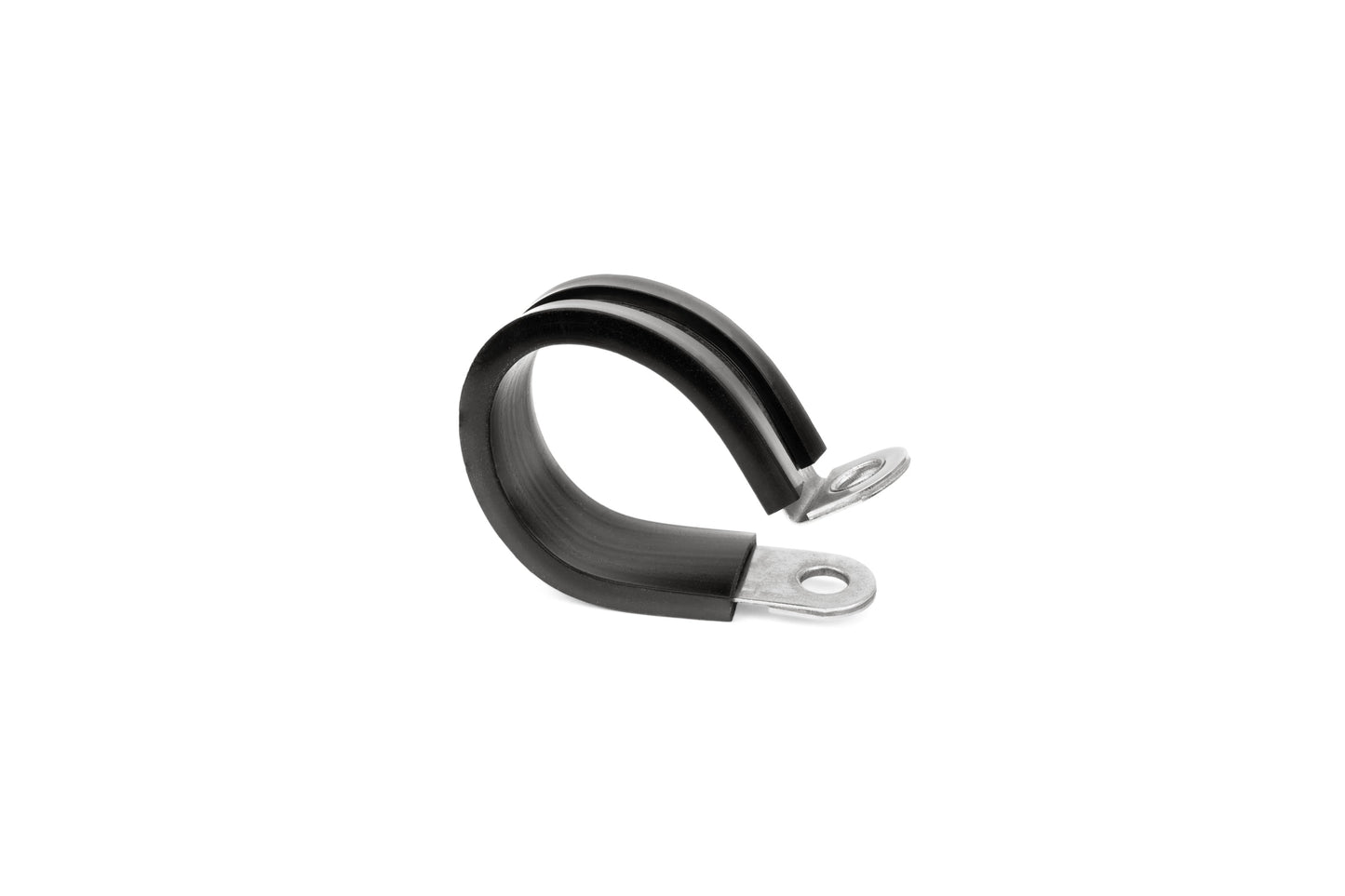 HPS 11/16" (17mm) ID Stainless Steel Cushion Loop Clamp (10pcs Pack) for Tube, Wire and Hose, Black Rubber EPDM