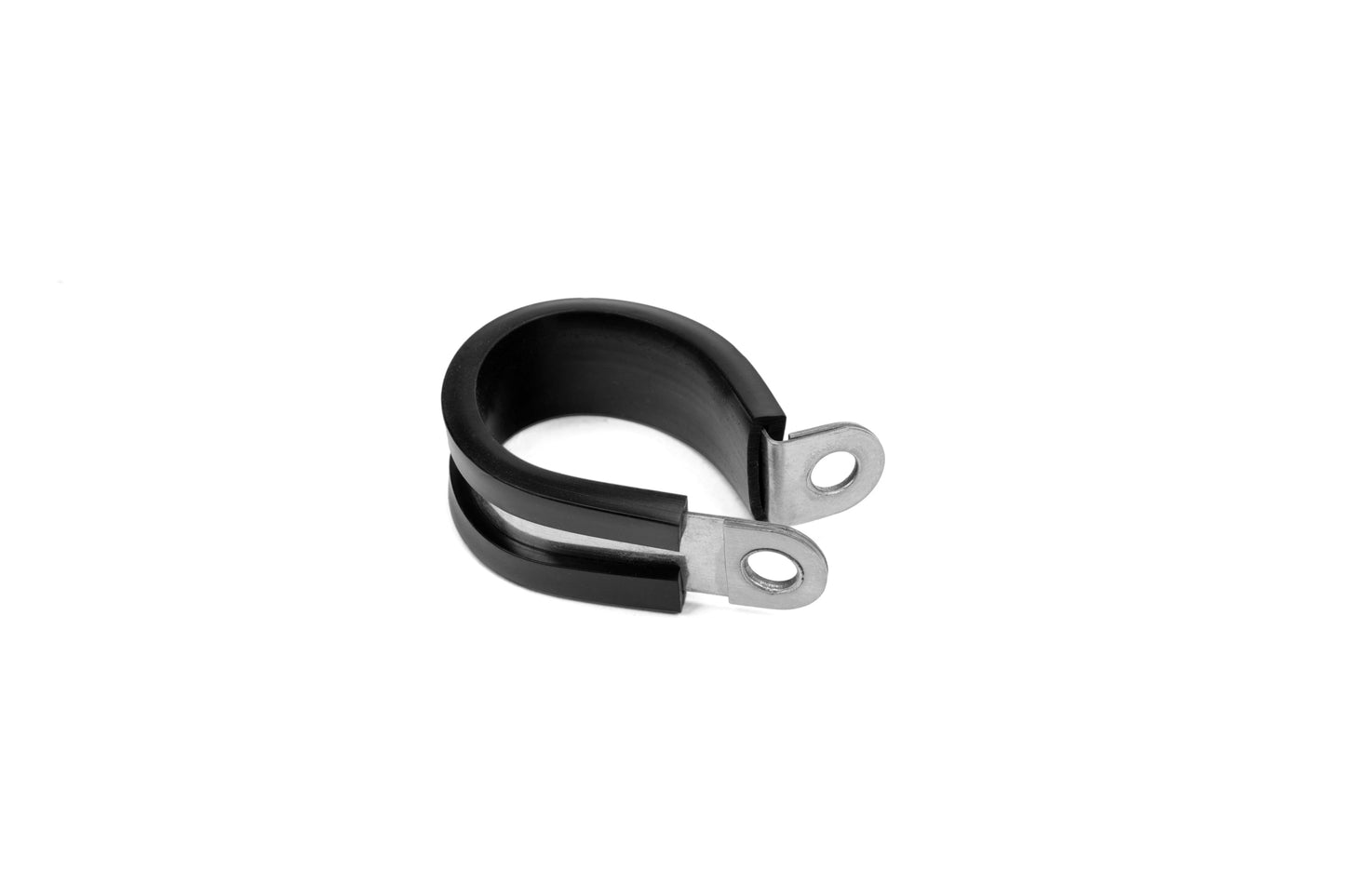 HPS 3/4" (19mm) ID Stainless Steel Cushion Loop Clamp for Tube, Wire and Hose, Black Rubber EPDM