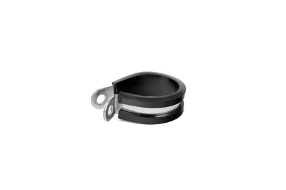 HPS 7/8" (22mm) ID Stainless Steel Cushion Loop Clamp for Tube, Wire and Hose, Black Rubber EPDM
