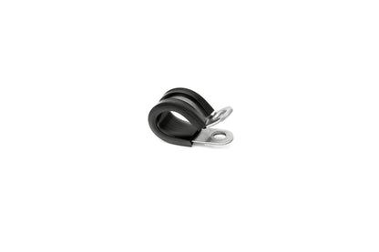 HPS 7/16" (11mm) ID Stainless Steel Cushion Loop Clamp (10pcs Pack) for Tube, Wire and Hose, Black Rubber EPDM