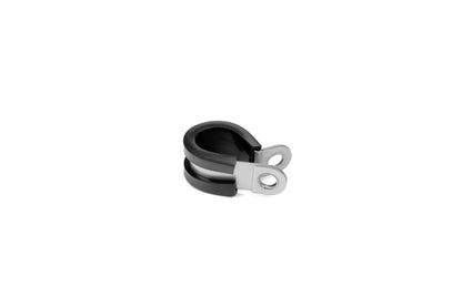 HPS 1/2" (13mm) ID Stainless Steel Cushion Loop Clamp (10pcs Pack) for Tube, Wire and Hose, Black Rubber EPDM