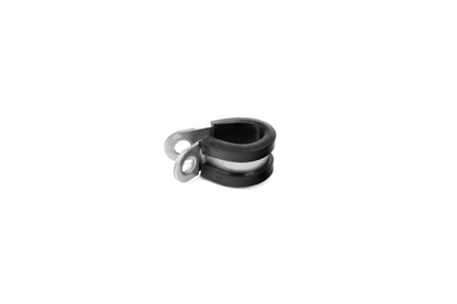 HPS 7/16" (11mm) ID Stainless Steel Cushion Loop Clamp for Tube, Wire and Hose, Black Rubber EPDM