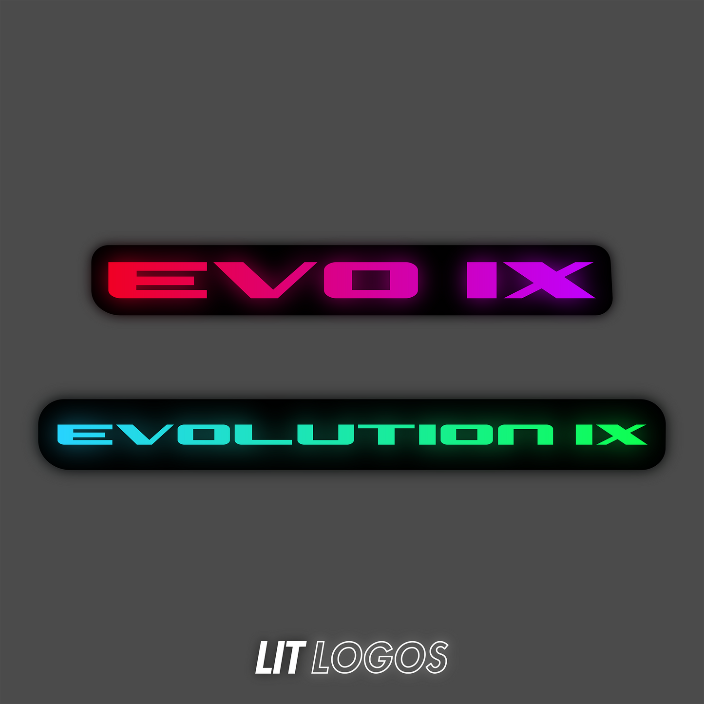Lit Logos Evo 9 Grill Badge | 2005-2007 Evolution 9 - Graveyard Performance