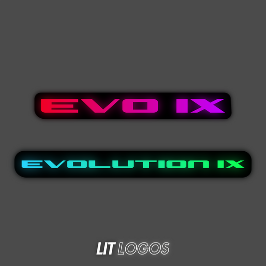 Lit Logos Evo 9 Grill Badge | 2005-2007 Evolution 9 - Graveyard Performance