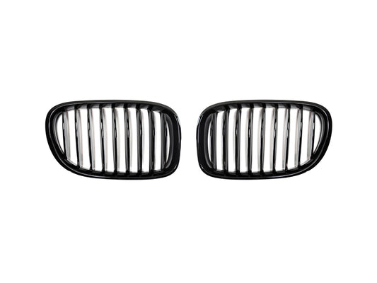AutoTecknic Gloss Black Front Grille Set - F01/ F02 7-Series LCI