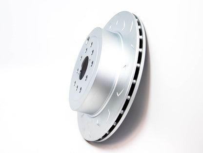 FactionFab Slotted Rear Rotor V2 Dual Drilled 5x100/114 Subaru STI 2004-2007