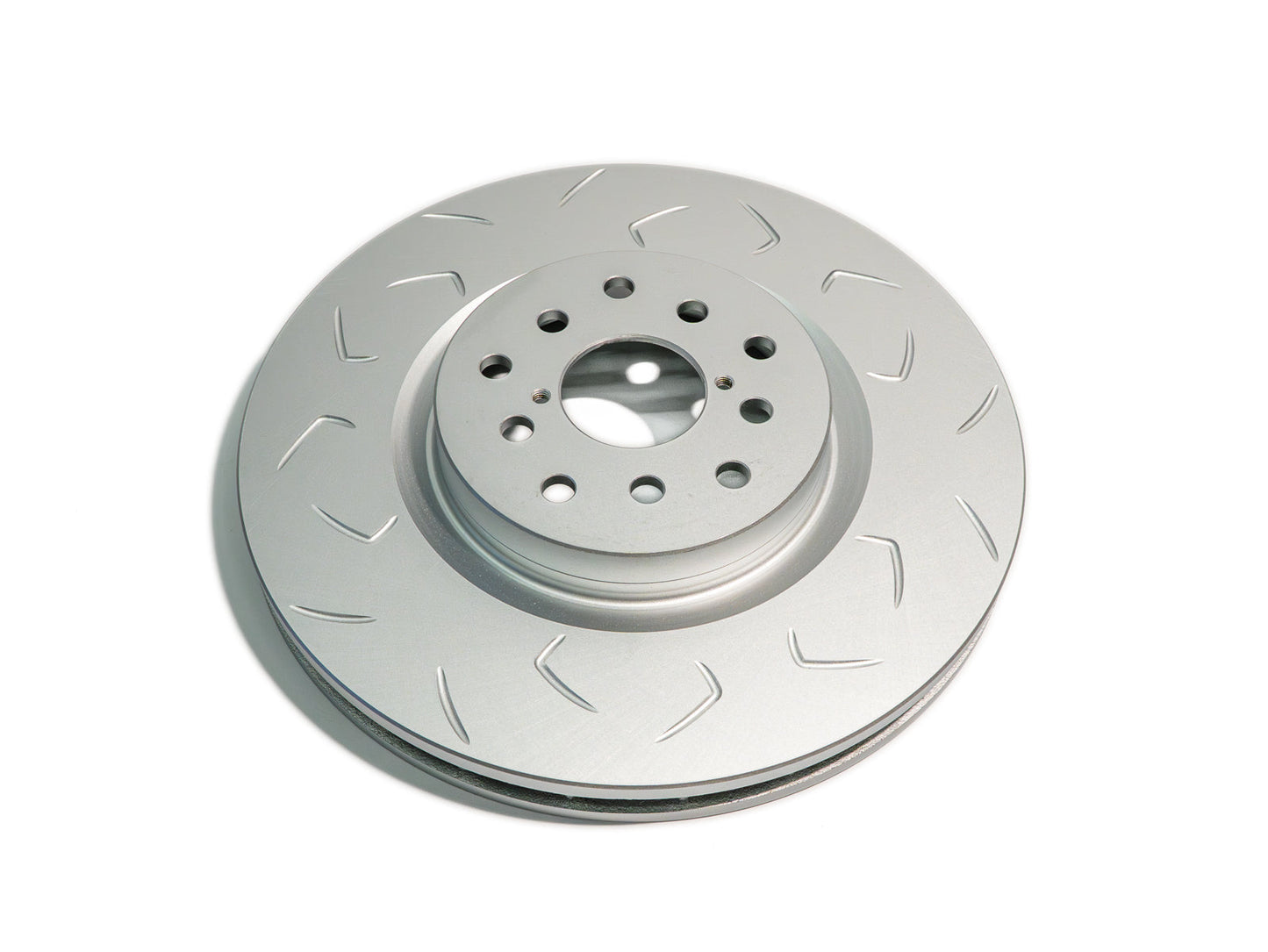 FactionFab Slotted Front Rotor V2 Dual Drilled 5x100/114 Subaru STI 2004-2017