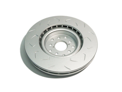 FactionFab Slotted Front Rotor V2 Dual Drilled 5x100/114 Subaru STI 2004-2017