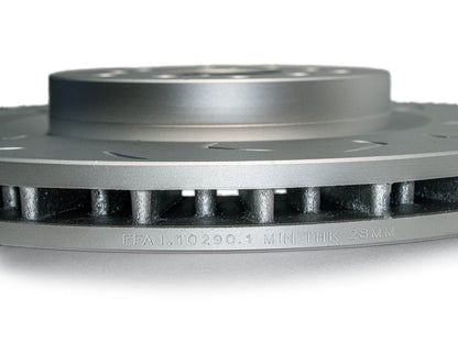 FactionFab Slotted Front Rotor V2 Dual Drilled 5x100/114 Subaru STI 2004-2017