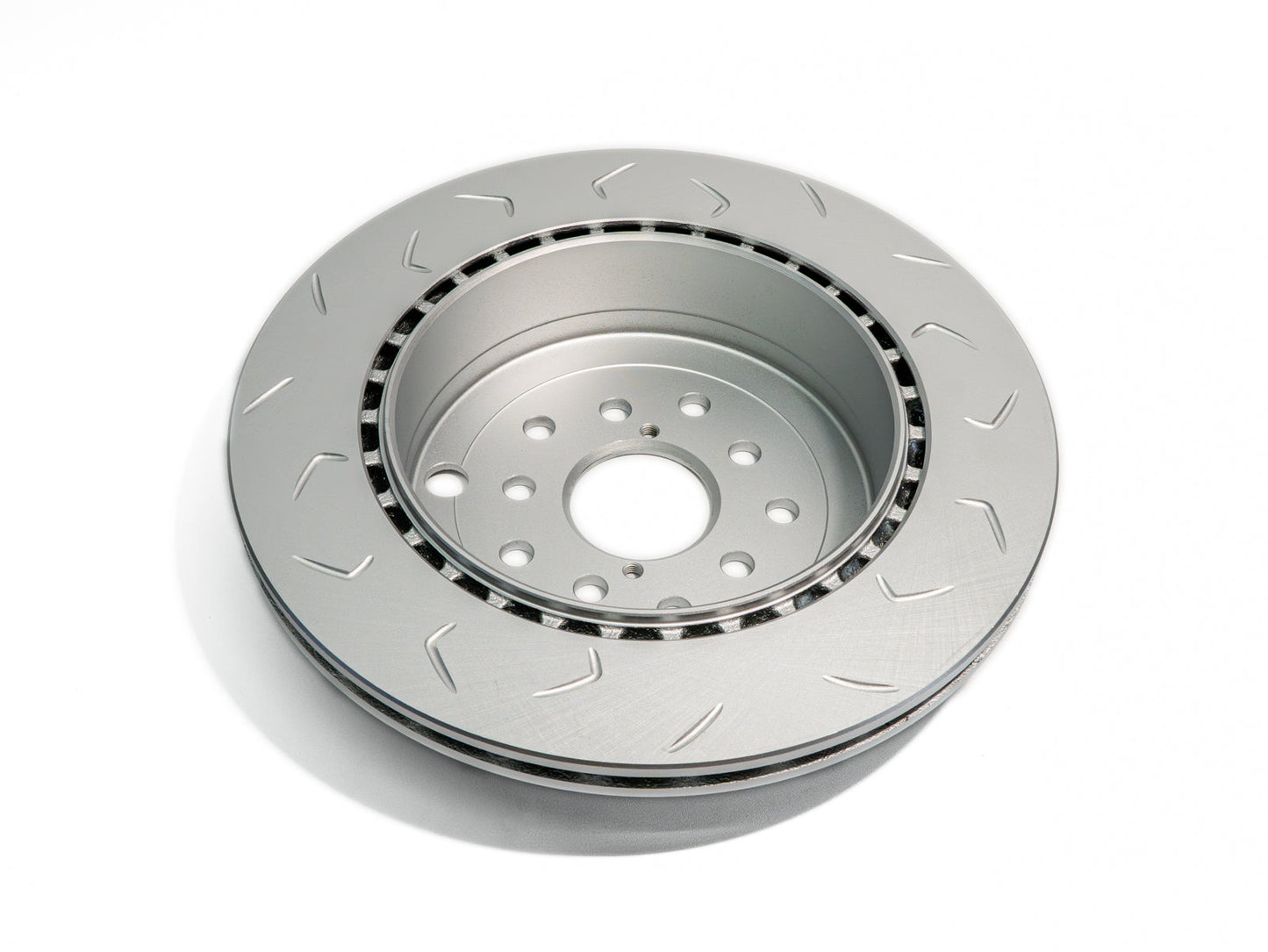 FactionFab Slotted Rear Rotor V2 Dual Drilled 5x100/114 Subaru STI 2008-2017