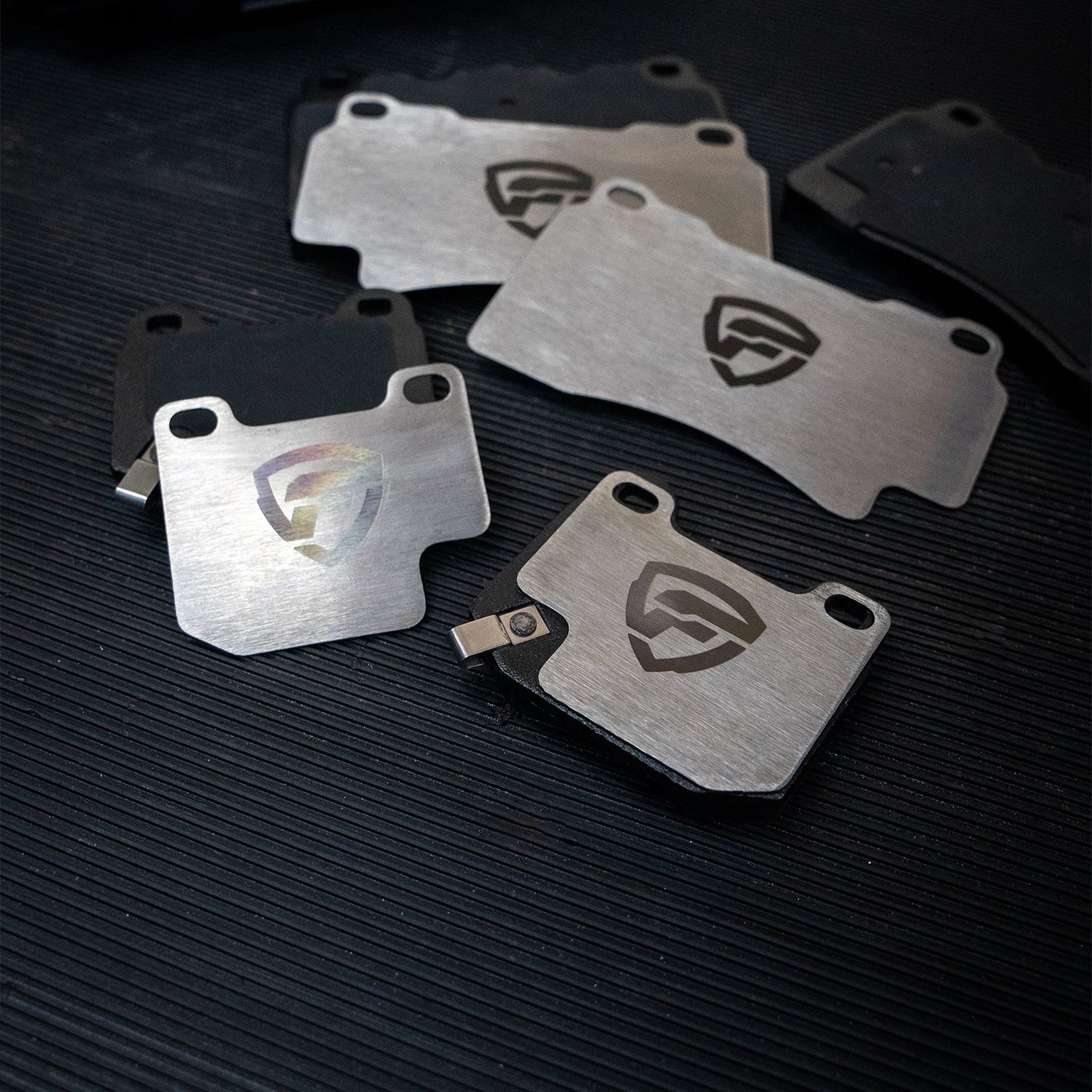 FactionFab Titanium Rear Brake Shim Set 2 Piston Brembo / 2004-2017 STI - Graveyard Performance