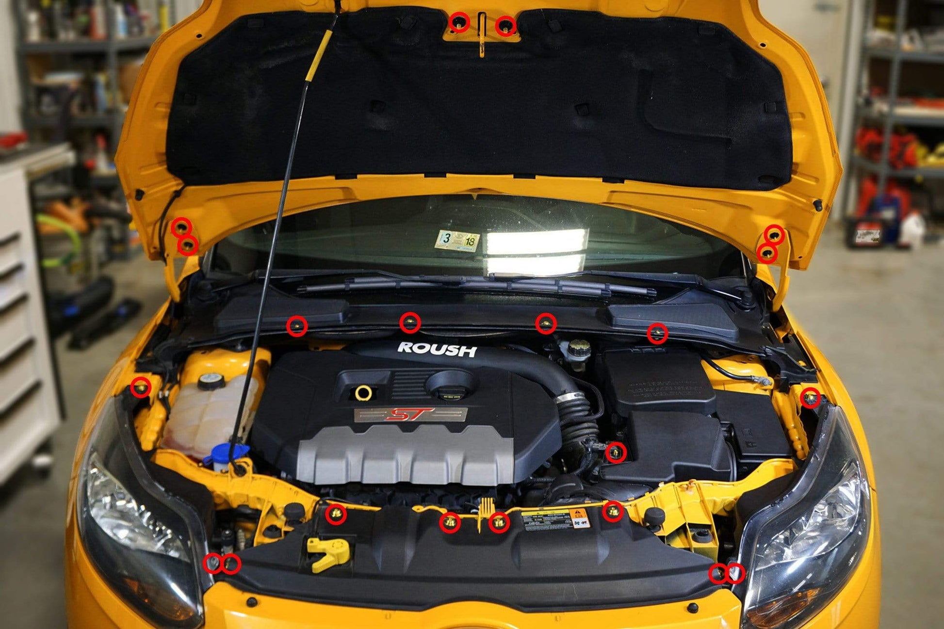 Ford Focus ST (2011-2014) Titanium Engine Bay Kits - Graveyard Performance