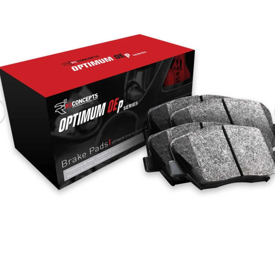 R1 Concepts E-Line Blank Brake Rotor & Drum Set, 2012-2018 Ford/Lincoln/Mercury/Mazda, Position: Front & Rear with  Optimum Oep pads