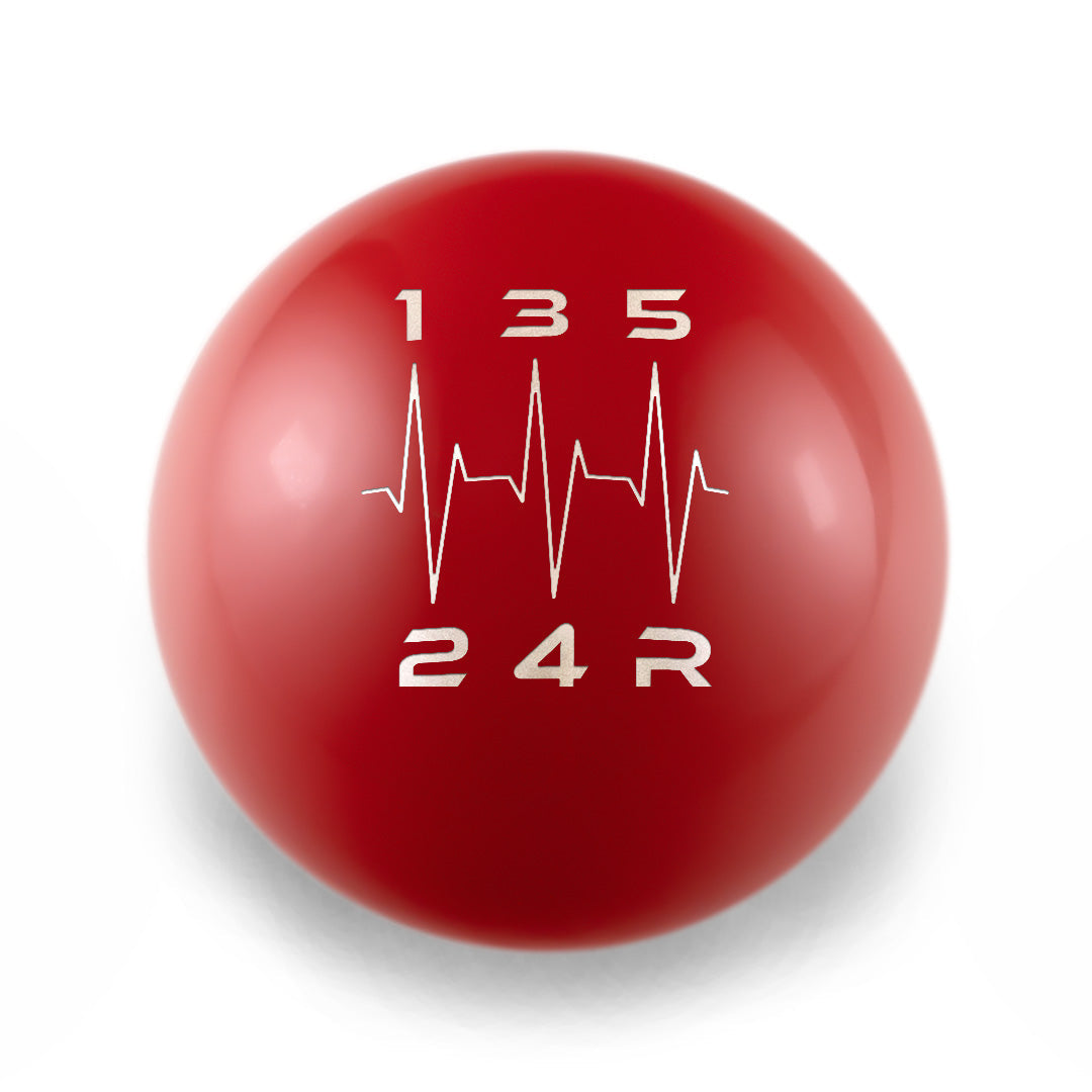 Billetworkz Weighted Shift Knob -  5-Speed Heartbeat Engraving for Subaru