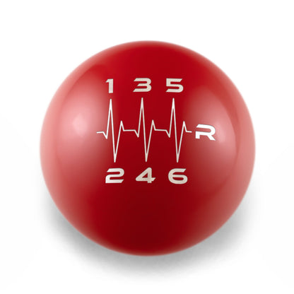 Billetworkz Weighted Shift Knob - 6 Speed Heartbeat Engraving for Subaru - Graveyard Performance