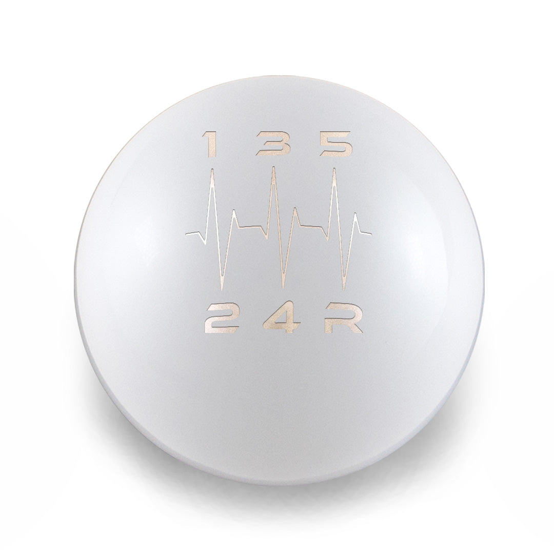 Billetworkz Weighted Shift Knob -  5-Speed Heartbeat Engraving for Subaru - Graveyard Performance
