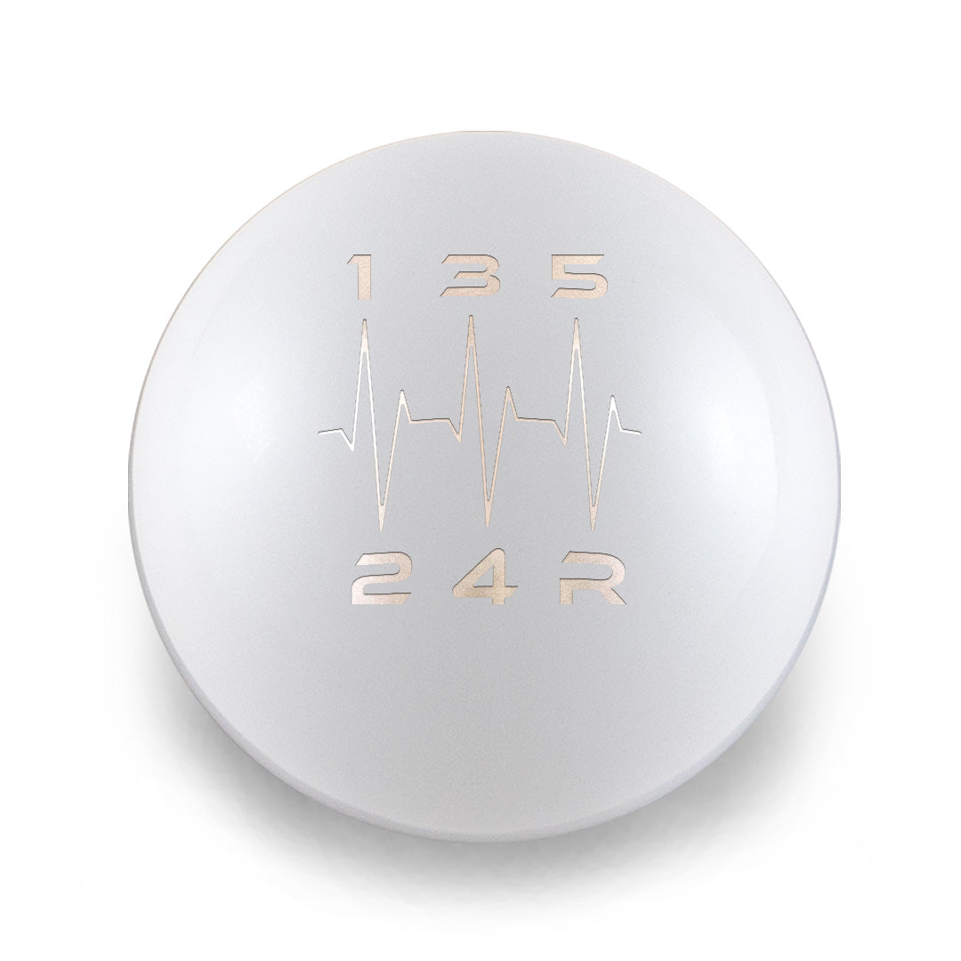 Billetworkz Weighted Shift Knob -  5-Speed Heartbeat Engraving for Subaru