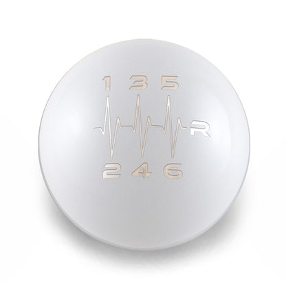 Billetworkz Weighted Shift Knob - 6 Speed Heartbeat Engraving for Subaru - Graveyard Performance