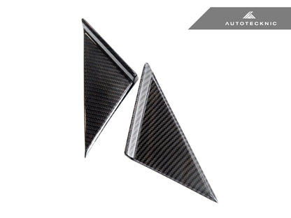 AutoTecknic Version III Dry Carbon Side Mirror Wind Deflector Set - A90 Supra 2020-Up - Graveyard Performance