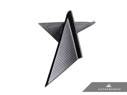 AutoTecknic Version III Dry Carbon Side Mirror Wind Deflector Set - A90 Supra 2020-Up - Graveyard Performance