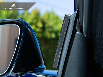AutoTecknic Version III Dry Carbon Side Mirror Wind Deflector Set - A90 Supra 2020-Up - Graveyard Performance