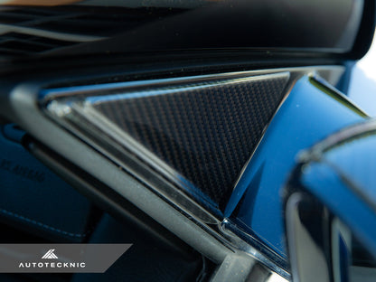 AutoTecknic Version III Dry Carbon Side Mirror Wind Deflector Set - A90 Supra 2020-Up - Graveyard Performance