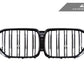 AutoTecknic Painted Dual-Slat Glazing Black Front Grille - G05 X5