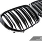 AutoTecknic Painted Dual-Slat Glazing Black Front Grille - G05 X5