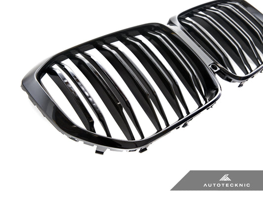 AutoTecknic Dual-Slats Gloss Black Front Grille - G05 X5 Pre-LCI - Graveyard Performance
