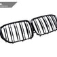 AutoTecknic Painted Dual-Slat Glazing Black Front Grille - G05 X5