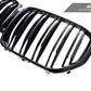 AutoTecknic Painted Dual-Slat Glazing Black Front Grille - G05 X5