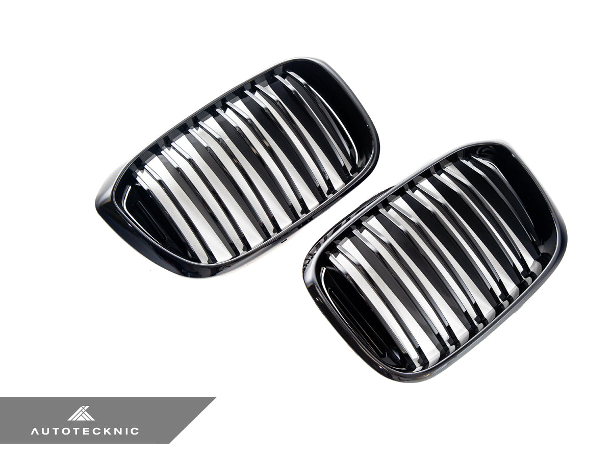 AutoTecknic Dual-Slats Gloss Black Front Grille Set - G01 X3 | G02 X4 Pre-LCI - Graveyard Performance