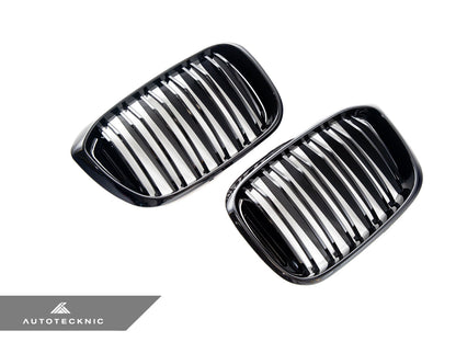 AutoTecknic Dual-Slats Gloss Black Front Grille Set - G01 X3 | G02 X4 Pre-LCI - Graveyard Performance