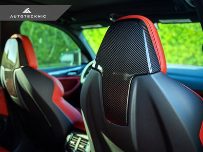 AutoTecknic Dry Carbon Seat Back Cover Set - F97 X3M | F98 X4M - Graveyard Performance