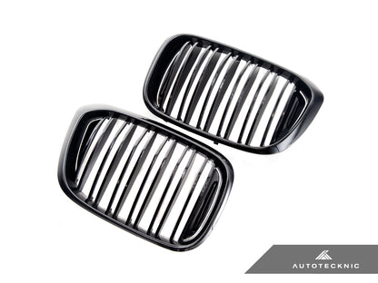 AutoTecknic Dual-Slats Gloss Black Front Grille Set - G01 X3 | G02 X4 Pre-LCI - Graveyard Performance