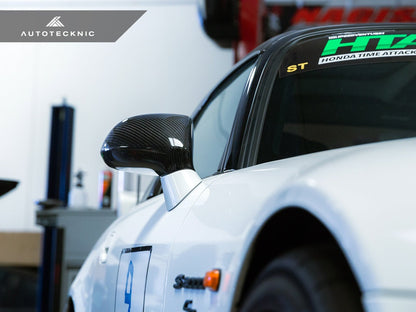 AutoTecknic Replacement Dry Carbon Mirror Covers - Honda S2000 - Graveyard Performance