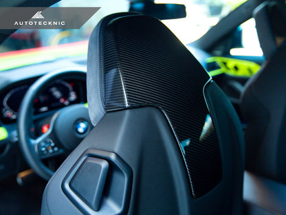 AutoTecknic Dry Carbon Seat Back Cover Set - G80 M3 | G82 M4 - Graveyard Performance