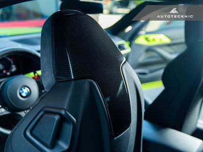 AutoTecknic Dry Carbon Seat Back Cover Set - G80 M3 | G82 M4 - Graveyard Performance