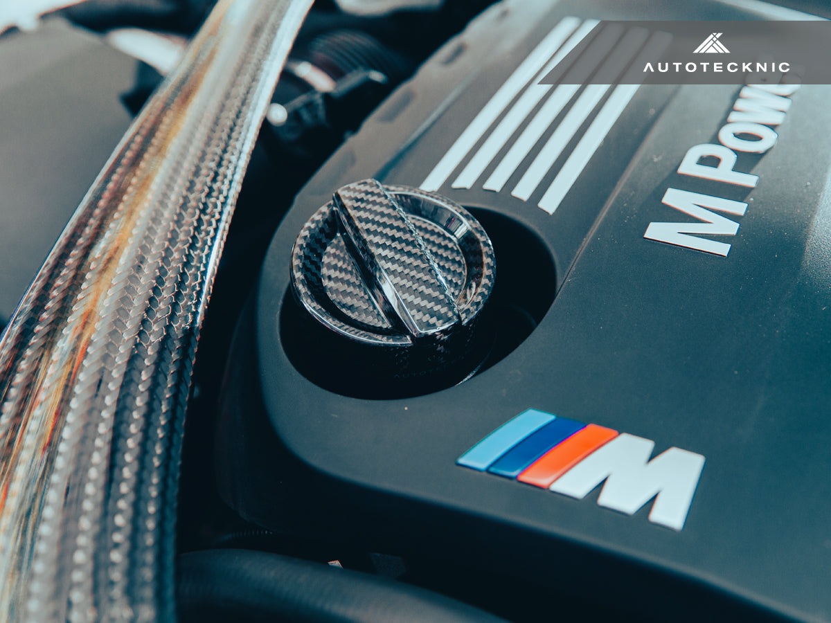 AutoTecknic Dry Carbon Competition Oil Cap Cover - E60 5-Series - Graveyard Performance