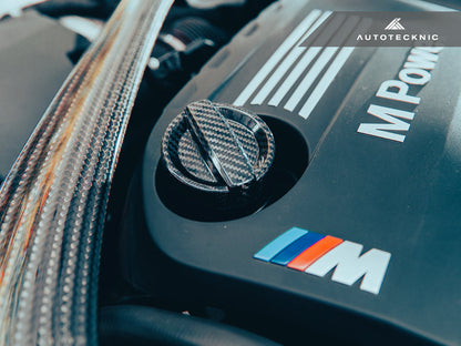AutoTecknic Dry Carbon Competition Oil Cap Cover - E82 1-Series - Graveyard Performance