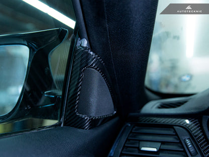 AutoTecknic Carbon Fiber Speaker Tweeter Cover - F32/ F33/ F36 4-Series - Graveyard Performance