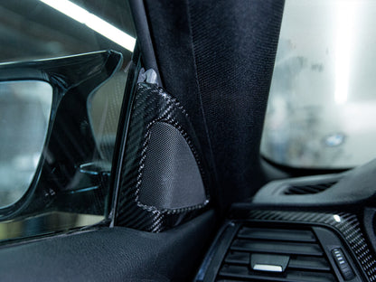 AutoTecknic Carbon Fiber Speaker Tweeter Cover - F82/ F83 M4 - Graveyard Performance